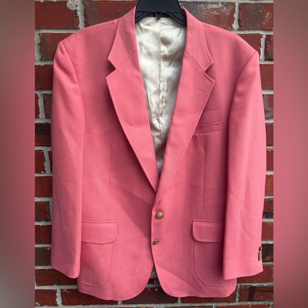 Men's Pink Blazer - Classic Two-Button Sport Coat